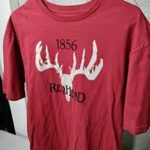 Bass Pro Shops 1856 Redhead Short Sleeve T-Shirt Red Men's Size M